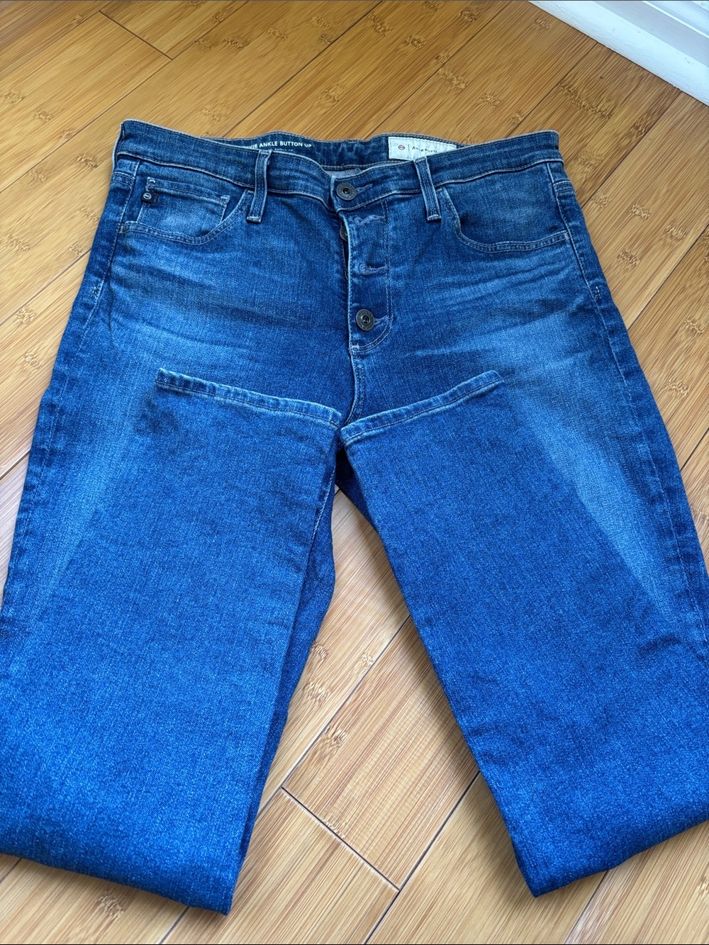 AG Women’s Blue Denim Jeans - Classic Slim Straight Fit